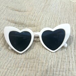 White heart sunglasses